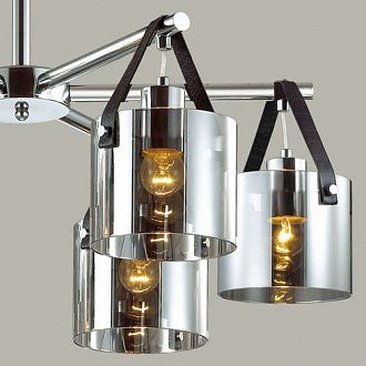Потолочная люстра Lumion Valarie 3716/6C Хром/дымчатый, диаметр 68 см