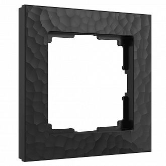W0012408 Рамка на 1 пост Hammer, черный Werkel, 4690389163364
