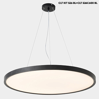 Светильник потолочный 60 см, 50W, 3000-6000K, Crystal Lux CLT 526C600 BL, черный