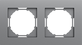 Donel A07 матовый серый рамка 2-я, серия DB, DE21240