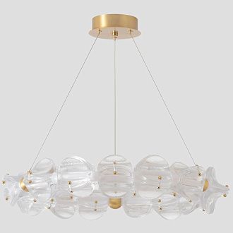 Люстра *65*11,8-50-180 см, *LED*38W, 3000K, Crystal Lux Rich RICH SP38W LED, Латунь