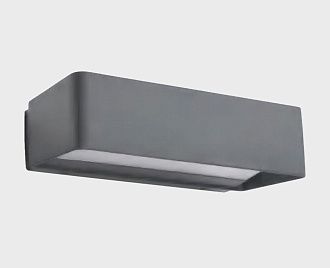 Уличный настенный светильник 24 см, 12W, 3000K, Italline IT3005, серый