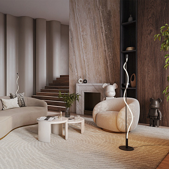 Светодиодный светильник 150 см, 15W, 3000K, Maytoni MOD166FL-L15B3K, черный