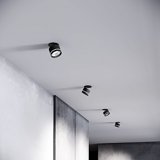 Точечный светильник LED 8W, 4200 К, 8*8*8,4 см, черный, Elektrostandard Stark 25035/LED
