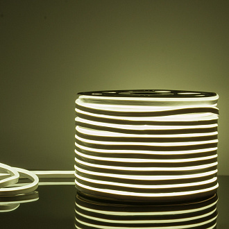 Светодиодный гибкий неон Гибкий неон 220V 9,6W 120Led 2835 IP67 односторонний холодный белый, 50 м Elektrostandard