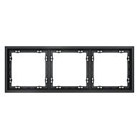 Рамка пластиковая Voltum S70 на 3 поста, графит пластик Soft touch VLS100307