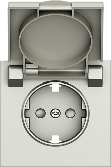 Donel S08 шампань накладка для розетки Schuko с заземлением, с крышкой, 16A 250 В~, серия DB, DS45451