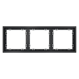 Рамка пластиковая Voltum S70 на 3 поста, графит пластик Soft touch VLS100307