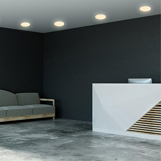 Встраиваемый LED светильник 17 см, 18W, 4000K Novotech Moon 358144 LED, белый, вр 7,5-15 см