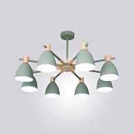 Потолочная люстра FOLKE 8 Green 85*85*30 см, 8*E27*60W, ImperiumLoft FOLKE01, Зелёный