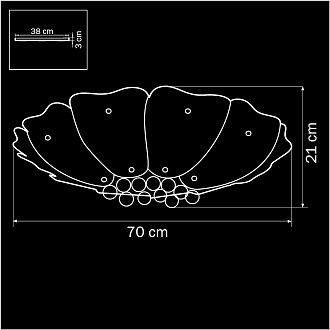 Люстра Lightstar диаметр 70 см Lobo 804040 стекло матовое