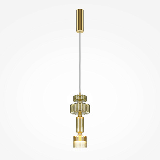 Подвесной светильник 15*15*360 см LED, 12W, 3000К, Maytoni LEVEL MOD253PL-L18BS3K1 латунный