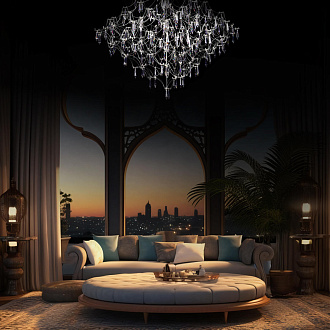 Подвесной светильник 80 см, LED 3000K LOFT IT Mira 10259/800 Silver Asfour серебро