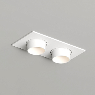 Светильник встраиваемый 17,3*9,3*5,1 см, вр 16*8 см, 2*GU5.3*15W, Denkirs Rond DK3122-WH, белый