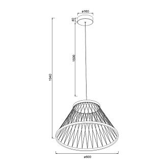 Подвесной светильник 60*194 см, *LED*43W, 3000K, Mantra Spider MAN8949, серый