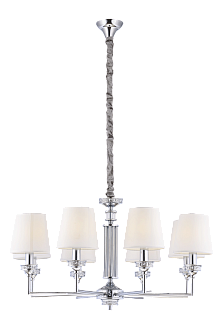 Люстра Ø800 x H410(1000), мм, 8*40W (320W), CHROME (Хром) NewRgy 8906/8CR CHROME