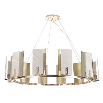 Светильник 118 см, Crystal Lux DELUXE SP12, золото-мрамор