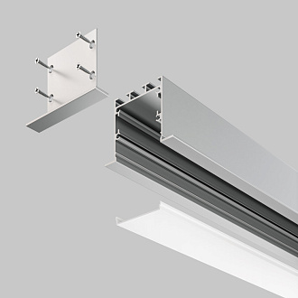 Алюминиевый профиль  Встраиваемый 2000*50*35 мм для светодиодной ленты Maytoni Led strip Серебро ALM-5035-S-2M