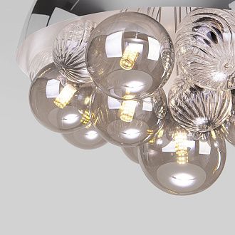 Подвесной светильник 45*45*48-96 см, 10*G9*5W, Eurosvet Anait 30178, хром, a069152