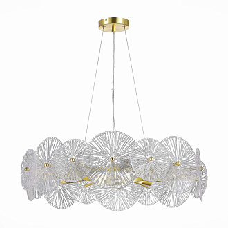 Люстра подвесная 60 см, 320W, ST LUCE FLERO SL1657.203.08 Золотистый