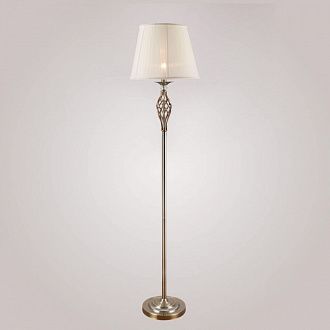 Торшер с абажуром 38 см Eurosvet Selesta 01003/1 античная бронза