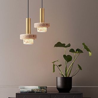 Подвесной светильник CADIS Терраццо 15*15*23 см, 1*E14*40W, ImperiumLoft CADIS01, Чёрный, Золотистый, Серебристый