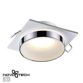 Встраиваемый светильник Novotech SPOT WATER 370786 белый/хром, вр 7 см