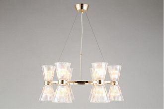Подвесная люстра 65*70-160 см, 12*E14, 40W, Aployt Elinor APL.801.03.12, золотой