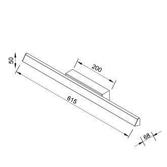 Бра 61,5*6,8*8-8 см, *LED*22W, 3000K, Mantra Lineal MAN8962, белый