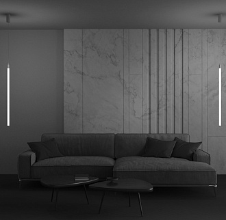 Светодиодный светильник 3*95 см, 20W, 3000K, 2600Lm, 3-5 м2 Maytoni Pendant Ray P022PL-L20W3K, белый