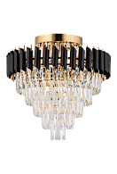 Люстра 540*520, 3Wx6  E27 x 9*E27+LED,  Sfera Sveta Хрусталь (Эконом) 1772/9+6 BK+FGD, BK+FGD