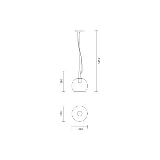 Подвесной светильник  21*151 см, 1*E27 черный Vele Luce Bahamas VL5202P21