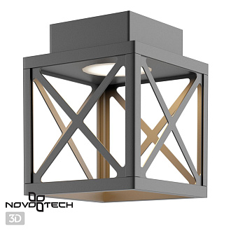 Потолочный светильник LED Novotech Dantela 358449, 10W LED, 4000K, темно-серый
