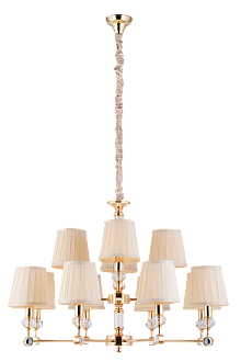 Люстра Ø840 x H550(1750), мм, 12*40W (480W), GOLD (Золото) NewRgy 8653/8+4G GOLD