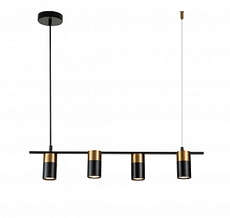 Подвесной светильник 710*100*135/1670 мм, 4*GU10 чёрный Indigo Liberta V000146, 11014/4P Black