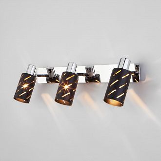 Настенный светильник 45 см Eurosvet Fente 20090/3 черный/хром