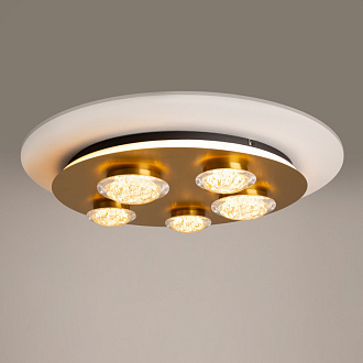Накладная люстра 60*60*10,2 см, LED, 3000К, Maytoni Pharao MOD361CL-L58BS3K латунный