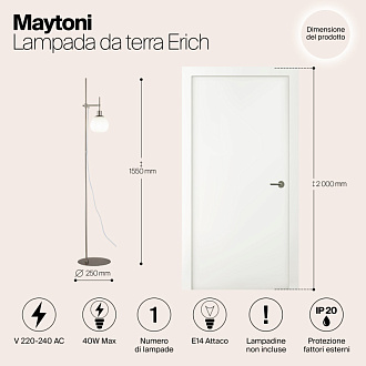 Торшер Maytoni Erich MOD221-FL-01-N, никель