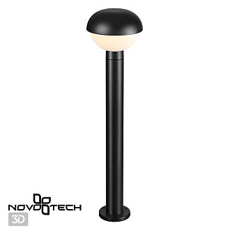 Светильник ландшафтный 20*20*80 см, E27 40 W, К Черный Novotech Street 370957 IP54