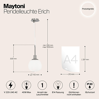 Светильник 15 см Maytoni Erich MOD221-PL-01-G золото