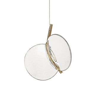 Подвесной светильник 21 см, 5W, 3000K, LOFT IT Flap 10468P Clear, золото