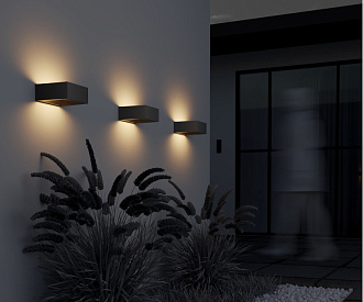 Светильник настенный 18*20*7,9 см, LED, 18W, 3000К, Maytoni Cont O464WL-L18GF3K черный