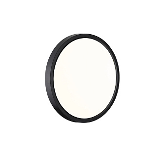 Cветильник 23*2,5 см, LED 18W, 3000/4000 К, IP40, черный, пластик Sonex Alfa Black, 7660/18L