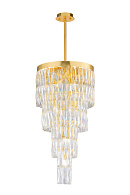 Люстра Ø350 x H720 (330), мм, 11*40W (440W), GOLD+CLEAR (Золото + Прозрачный Хрусталь) NewRgy 2774E/11A GOLD+CLEAR