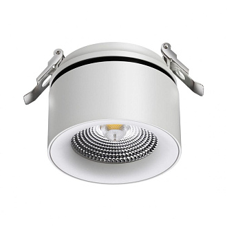 LED светильник 10 см, 25W, 4000K, Novotech Groda 358784, белый, вр 9 см