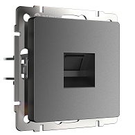 W1181064 Розетка Ethernet RJ-45, графит матовый Werkel, 4690389194474