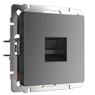 W1181064 Розетка Ethernet RJ-45, графит матовый Werkel, 4690389194474