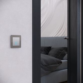 W0012704 Рамка на 1 пост Acrylic, графит Werkel, 4690389184833