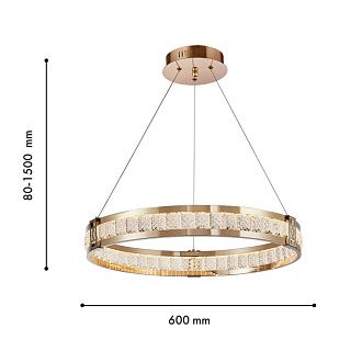 Светильник 60 см, 62W, 3000K, Favourite Theatrum 4206-6P, золото