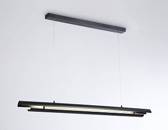 Подвесной светодиодный светильник 94,5*6*6-106 см, **W, 4200K, Ambrella Light Techno Spot TN71337, черный